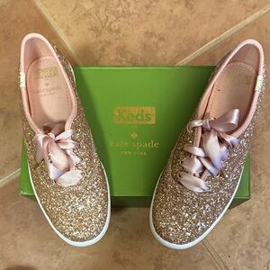 Keds Kate Spade rise gold glitter Sneakers - 5. NIB